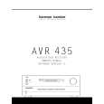 HARMAN KARDON AVR435 VER.2 Owners Manual