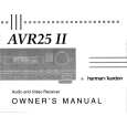 HARMAN KARDON AVR25II Owners Manual
